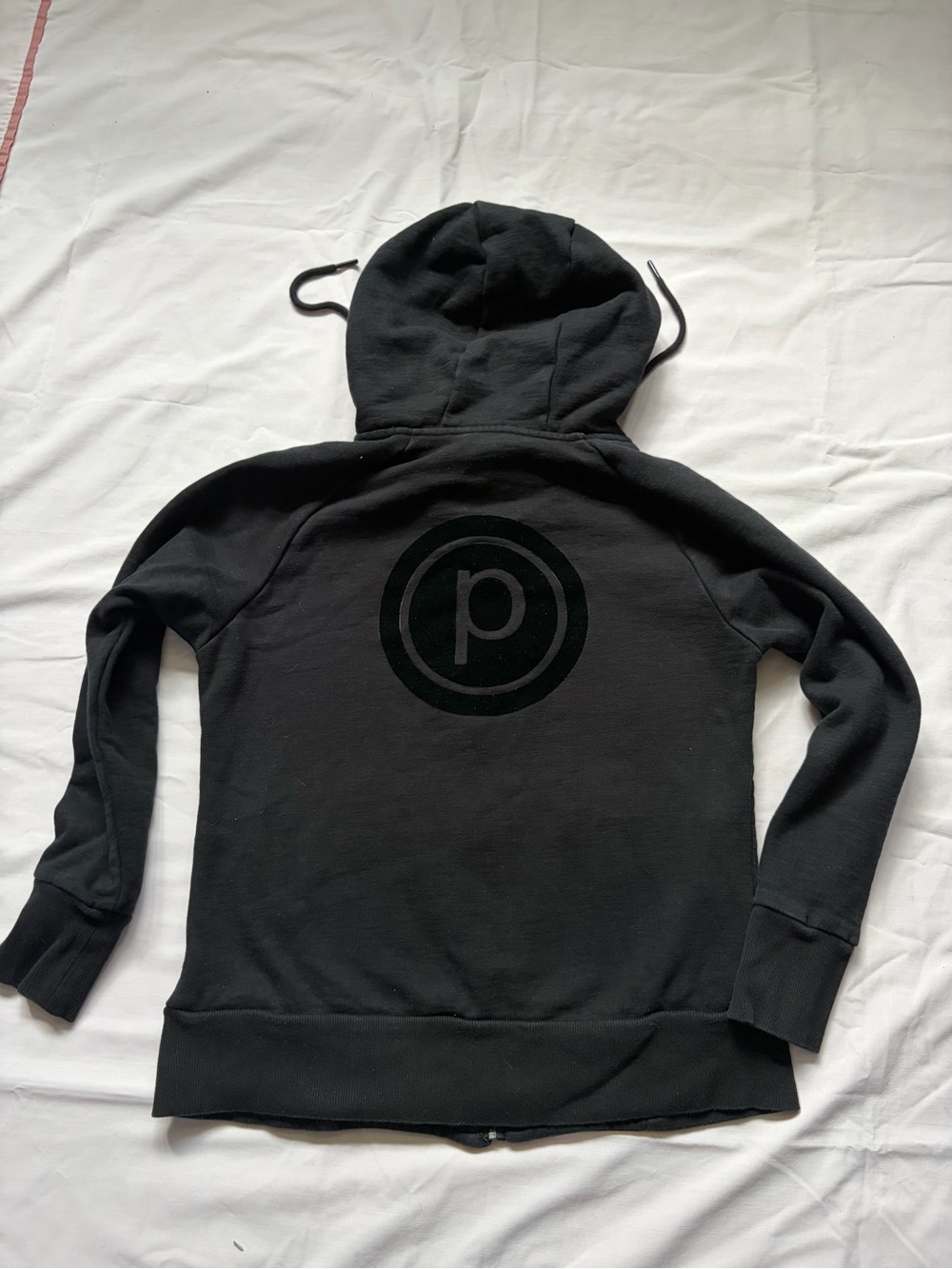 Pure Barre Black Crewneck Hoodie with Back Logo